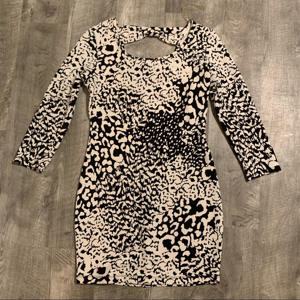 NWOT Forever 21 Leopard Cheetah Animal Print Long Sleeve Dress
